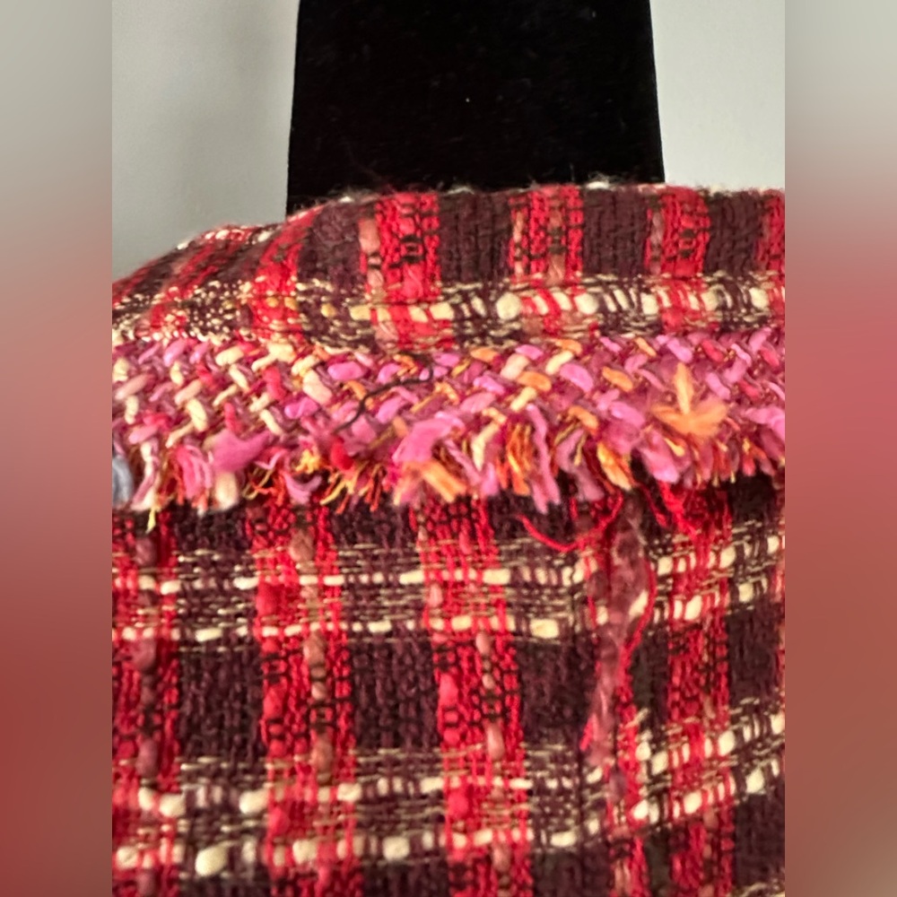 True Meaning Red and Pink Chevron Blazer - Picture 7 of 12